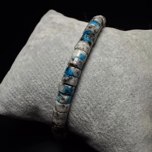 Dumortierit Rondela Bileklik 6mm - Orijinal Şifalı Kristal - Görsel 1