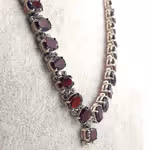 Garnet Kolye (Gümüş) Orijinal Kristal Detay Görseli 2