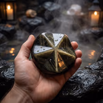 Gold Obsidiyen Spa Taşı Yıldız Orijinal Kristal Detay Görseli 1