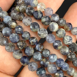 İyolit Dizi Faset 6mm - Orijinal Şifalı Kristal - Görsel 1