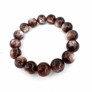 Kahve Lepidolit Bileklik 12mm AAA+ - Orijinal Şifalı Kristal - Görsel 1