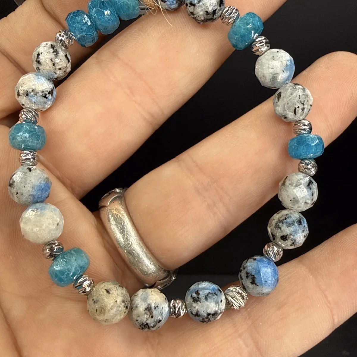 Ketonit / Blue Apatit Faset Bileklik *
