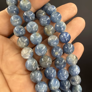Kiyanit Dizi 10 mm - Orijinal Şifalı Kristal - Görsel 1