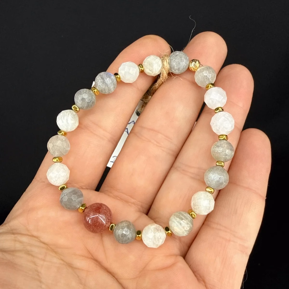 Labradorit / Aytaşı Faset Bileklik 8 mm