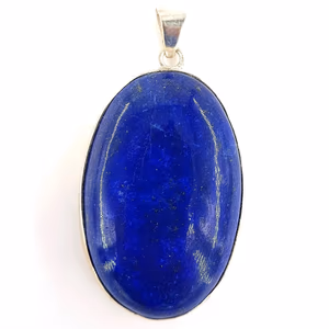 Lapis Lazuli Kolye Ucu (Gümüş) - Orijinal Şifalı Kristal - Görsel 1