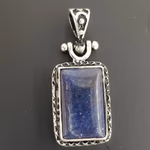 Lapis Lazuli Kolye Ucu (Gümüş) Orijinal Kristal Detay Görseli 1