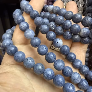 Mavi Mercan Dizi 10 mm - Orijinal Şifalı Kristal - Görsel 1