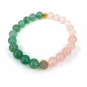 Pembe Kuvars / Aventurin Bileklik 8mm - Orijinal Şifalı Kristal - Görsel 1