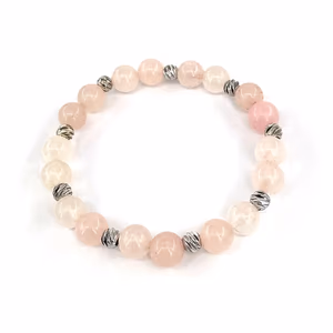 Pembe Kuvars Bileklik 8mm - Orijinal Şifalı Kristal - Görsel 1