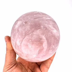 Pembe Kuvars Küre - Orijinal Şifalı Kristal - Görsel 1