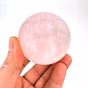 Pembe Kuvars Küre - Orijinal Şifalı Kristal - Görsel 1