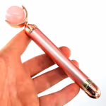 Pembe Kuvars Titreşimli Roller Orijinal Kristal Detay Görseli 2