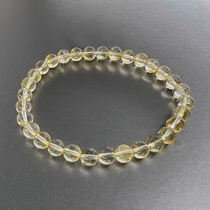 Sarı Topaz Bileklik 6mm - Orijinal Şifalı Kristal - Görsel 1
