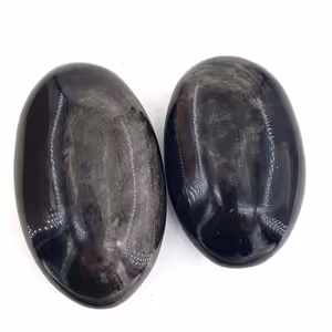Silver Obsidyen Spa Taşı - Orijinal Şifalı Kristal - Görsel 2