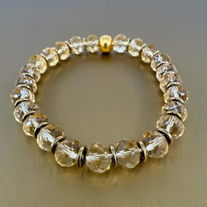 Sitrin Bileklik Faset 8mm AAA - Orijinal Şifalı Kristal - Görsel 2