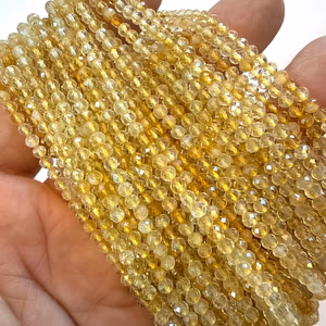 Sitrin Dizi 2 mm - Orijinal Şifalı Kristal - Görsel 1