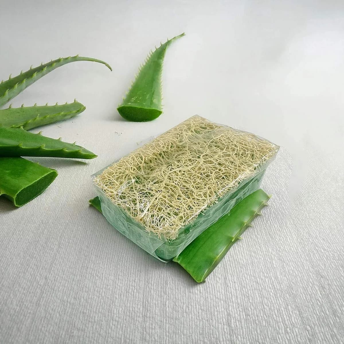 Aloe Vera Sabunu Kabak Lifli - Orijinal Şifalı Kristal - Görsel 1