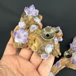 Ametist Mumluk Tütsülük Küre Altlığı Orijinal Kristal Detay Görseli 1