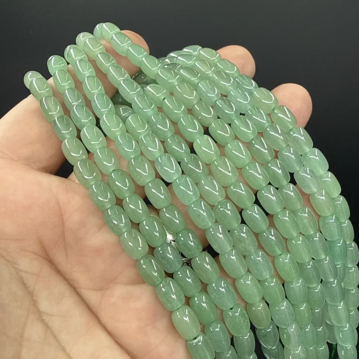 Aventurin Arpa Dizi 6x8 mm - Orijinal Şifalı Kristal - Görsel 1