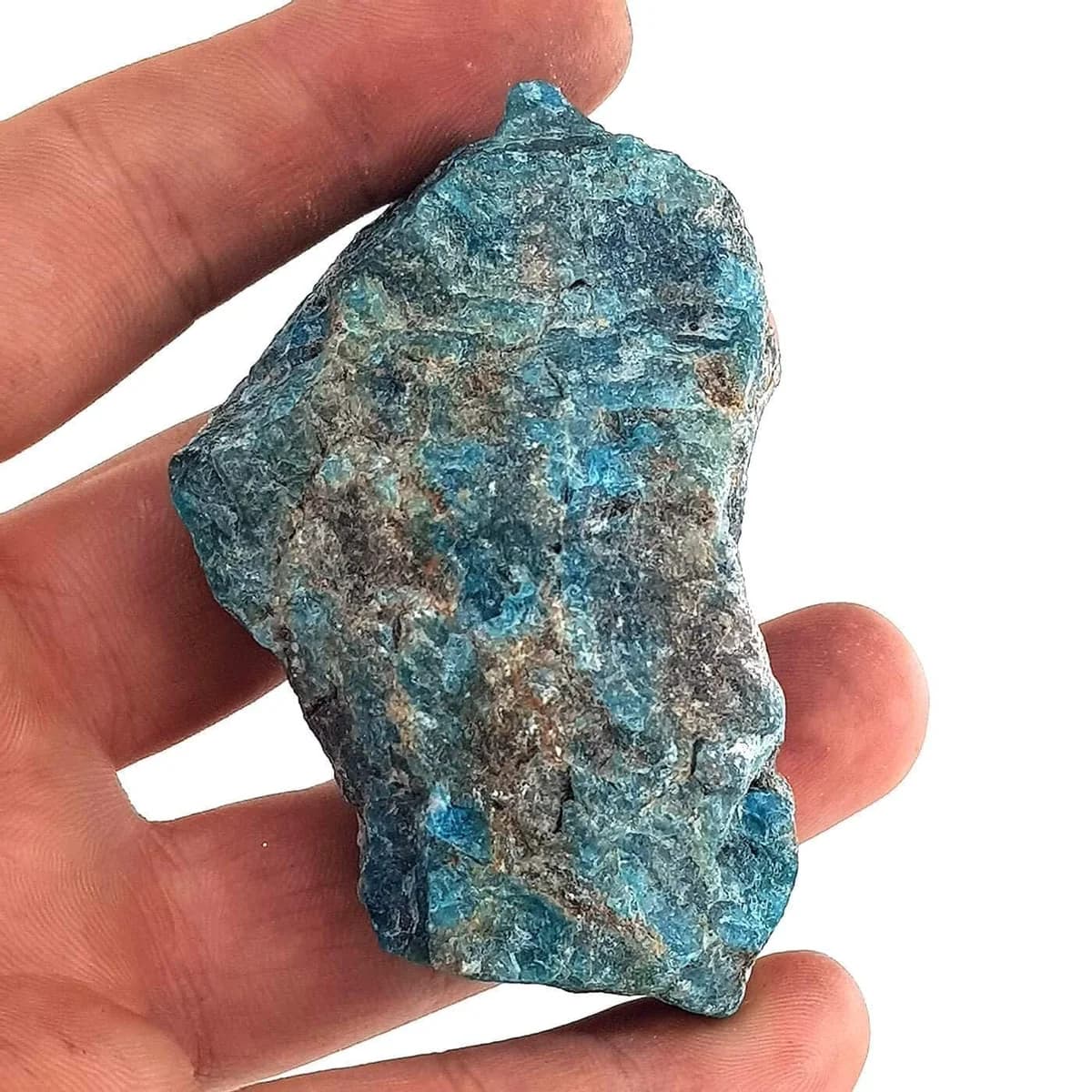 Blue Apatit Ham Taş Orijinal Kristal Detay Görseli 2
