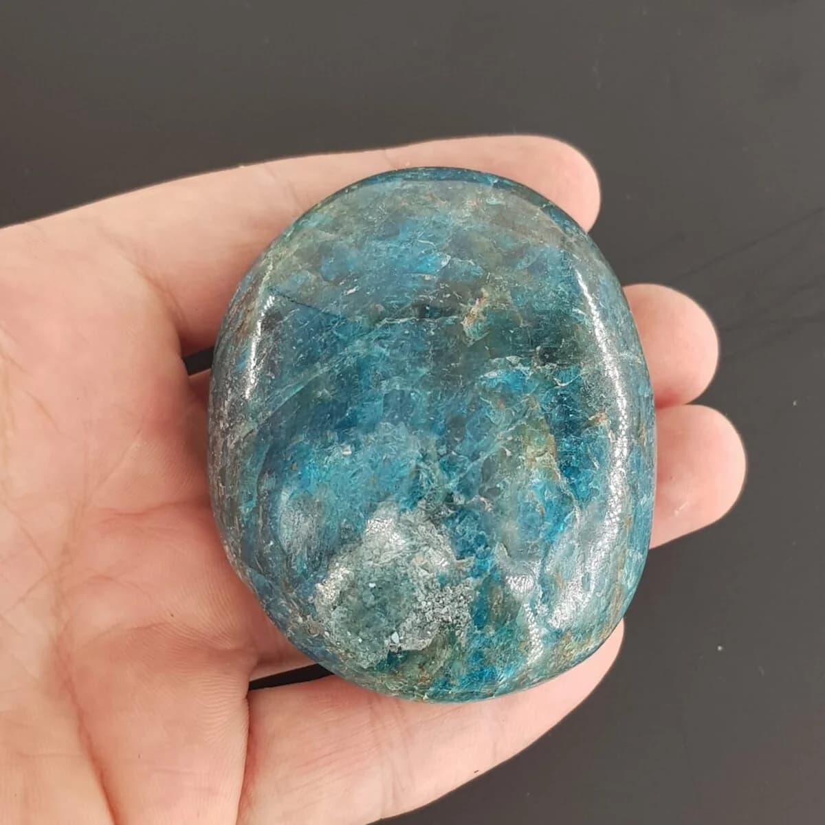 Blue Apatit Spa Taşı - Orijinal Şifalı Kristal - Görsel 1