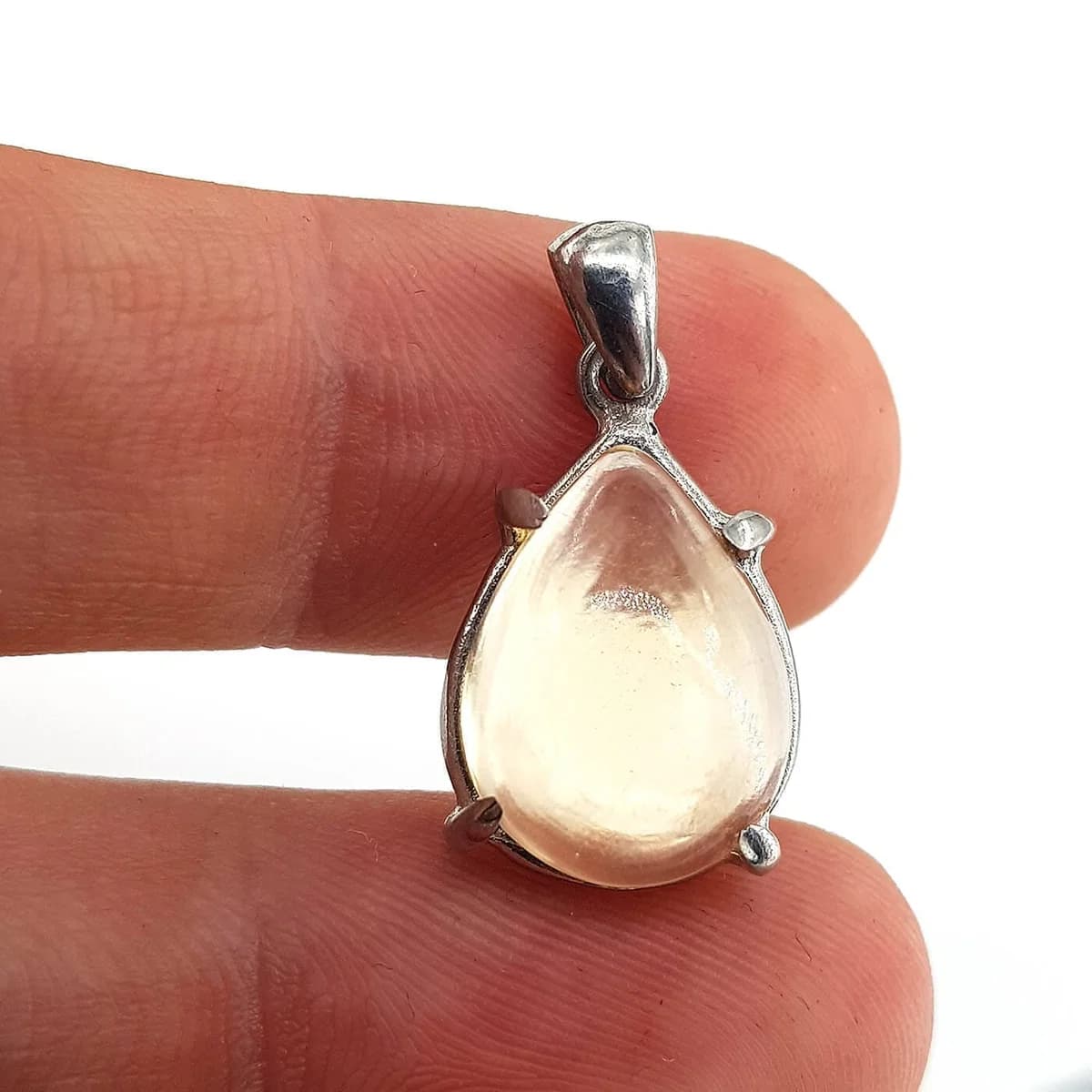 Dumanlı Kuvars Kolye Ucu (Gümüş) Orijinal Kristal Detay Görseli 2