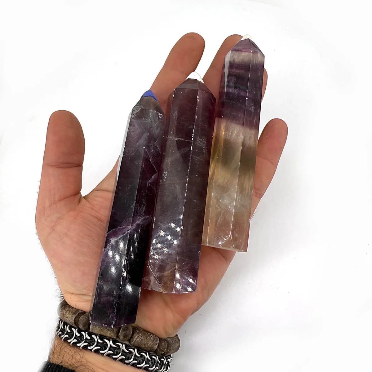Florit Obelisk Mor - Orijinal Şifalı Kristal - Görsel 1