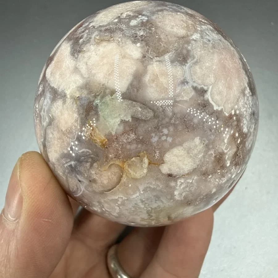 Flower Agate Küre - Orijinal Şifalı Kristal - Görsel 1