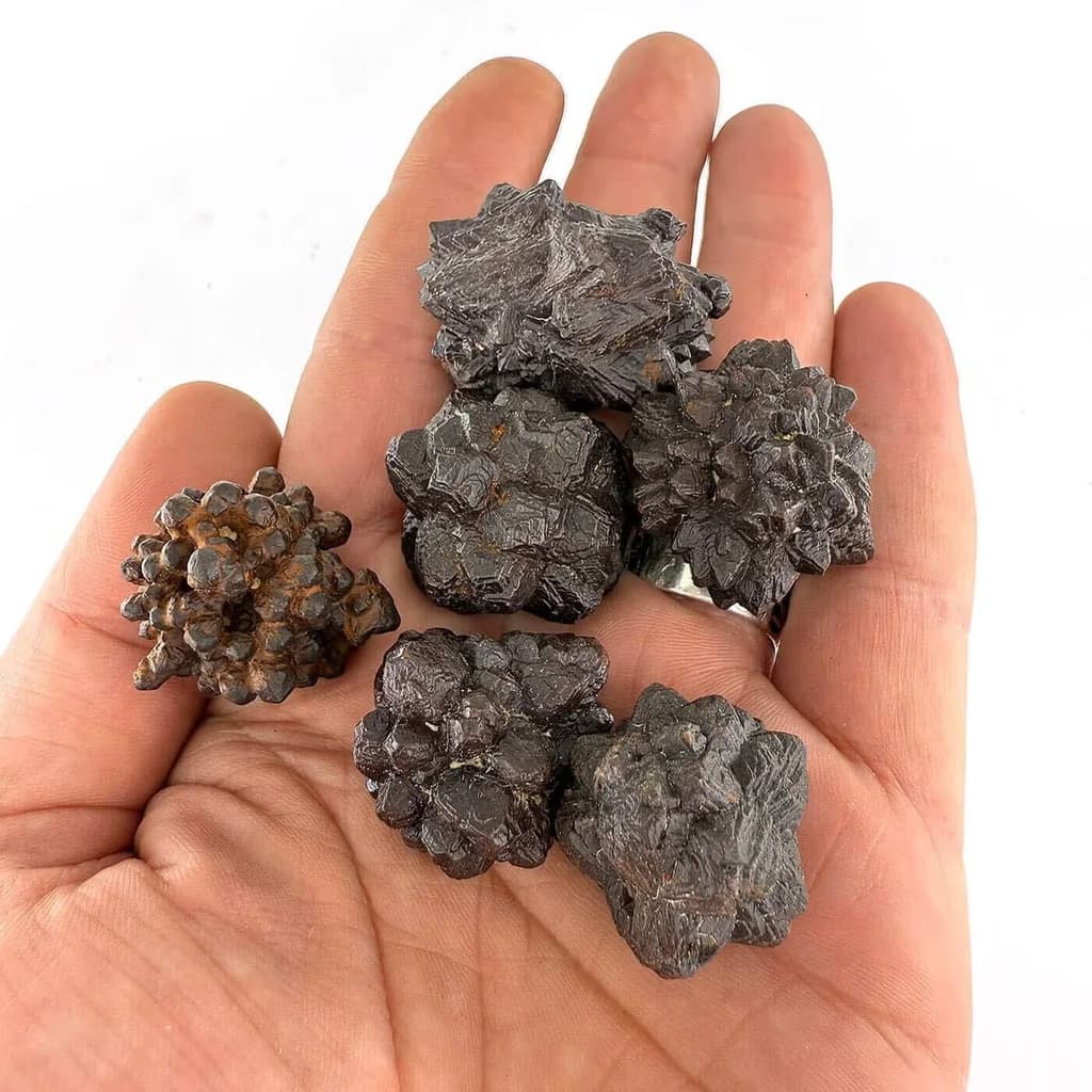 Flower Carbonado Siyah Elmas L Boy - Orijinal Doğal Taş ve Şifa Kristali Görsel 1