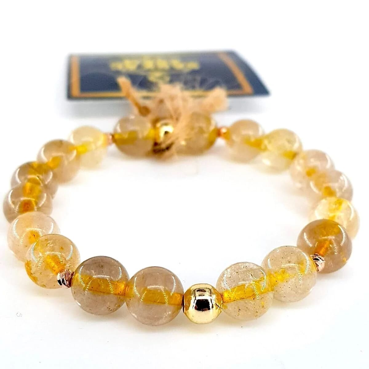 Golden Healer Bileklik 8mm - Orijinal Şifalı Kristal - Görsel 1