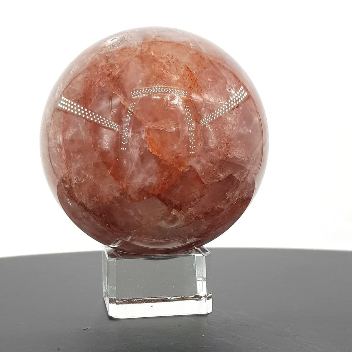 Hematoid Kuvars Küre - Orijinal Şifalı Kristal - Görsel 1