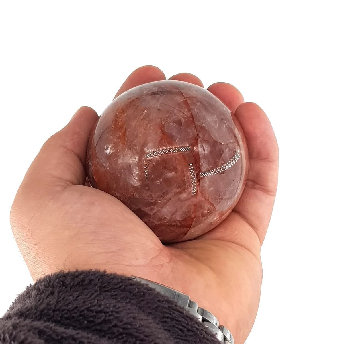 Hematoid Kuvars Küre Orijinal Kristal Detay Görseli 2