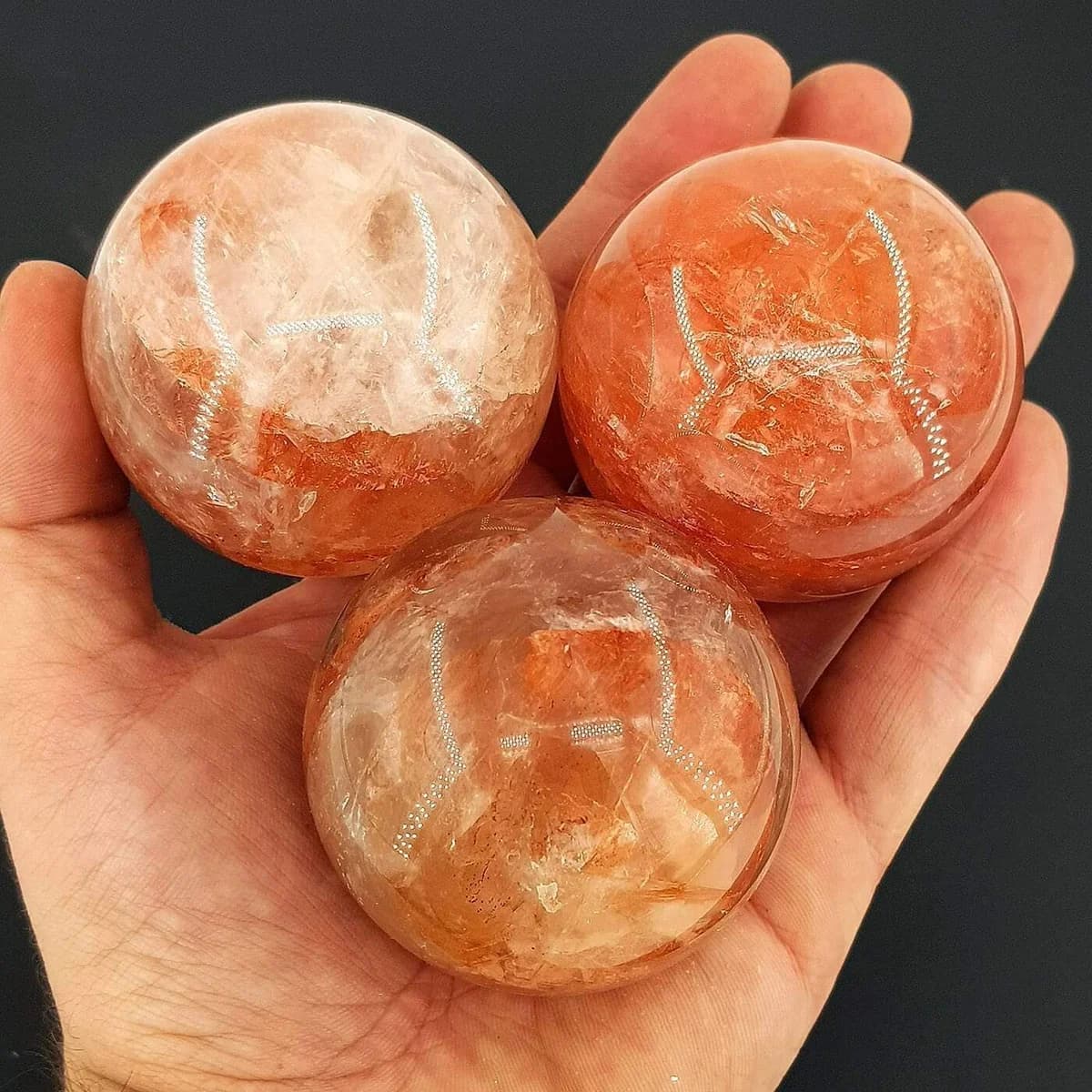 Hematoid Kuvars Küre - Orijinal Şifalı Kristal - Görsel 1