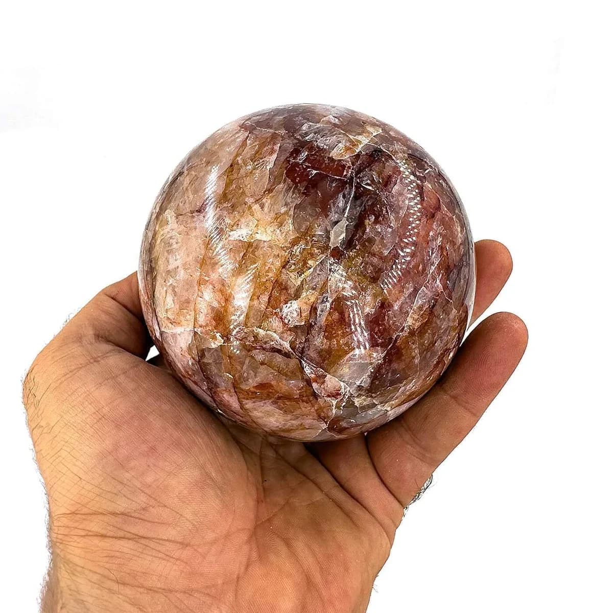 Hematoid Kuvars Küre Orijinal Kristal Detay Görseli 3