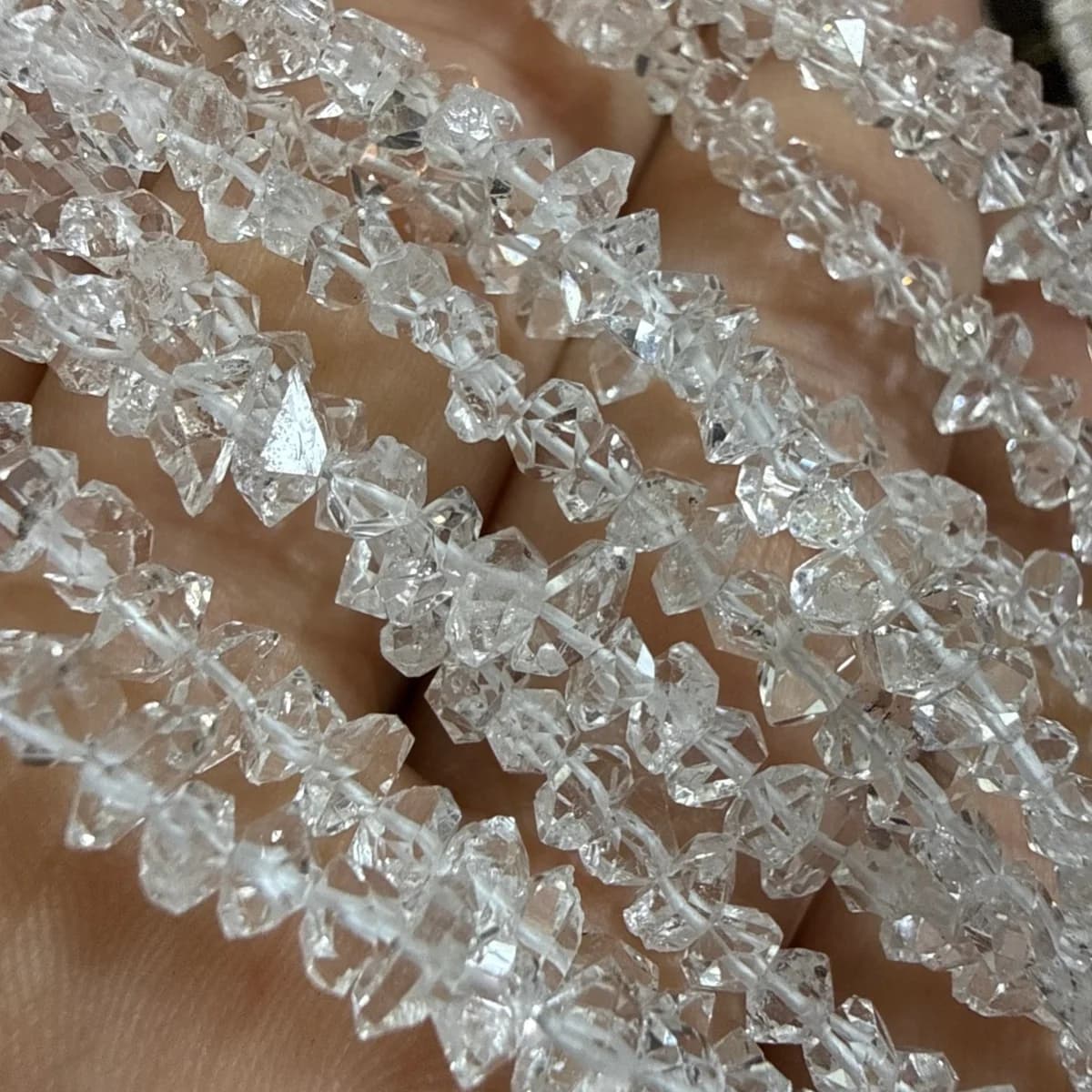Herkimer Elmas Dizi AAA - Orijinal Şifalı Kristal - Görsel 2