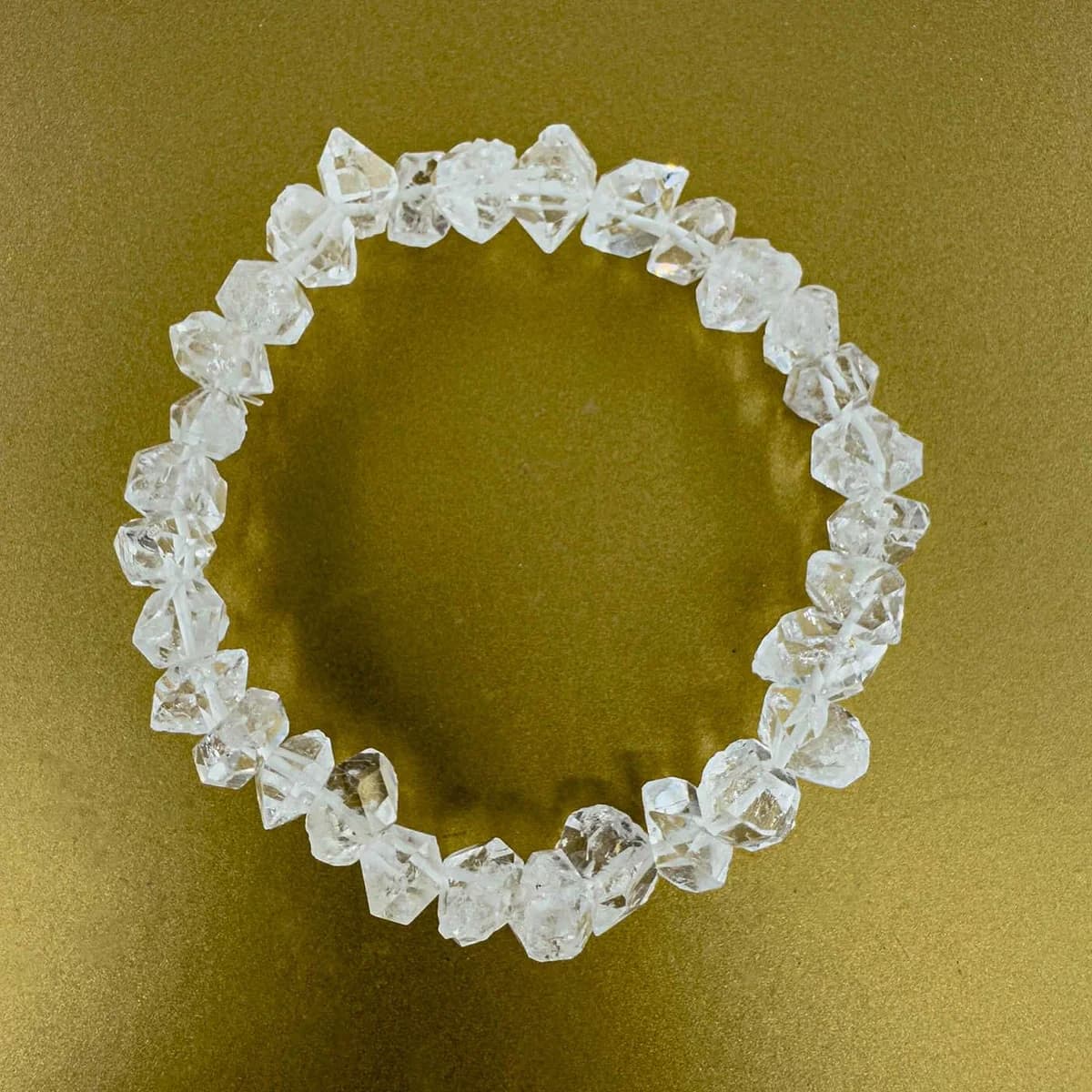Herkimer Kuvars Bileklik Çift Uçlu 6A+ Orijinal Kristal Detay Görseli 2