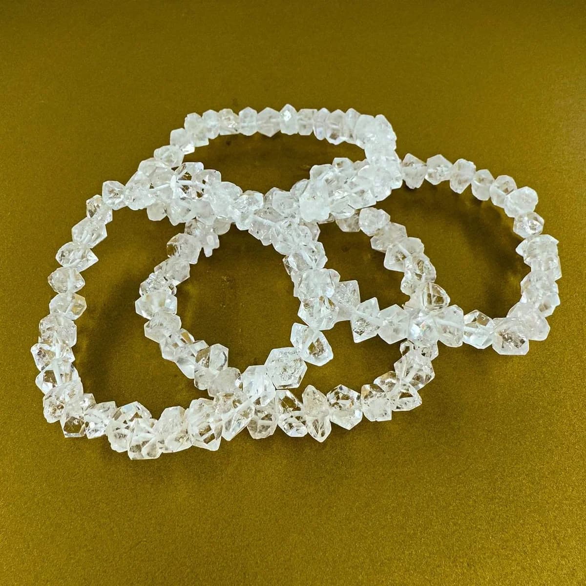 Herkimer Kuvars Bileklik Çift Uçlu 6A+ Orijinal Kristal Detay Görseli 4