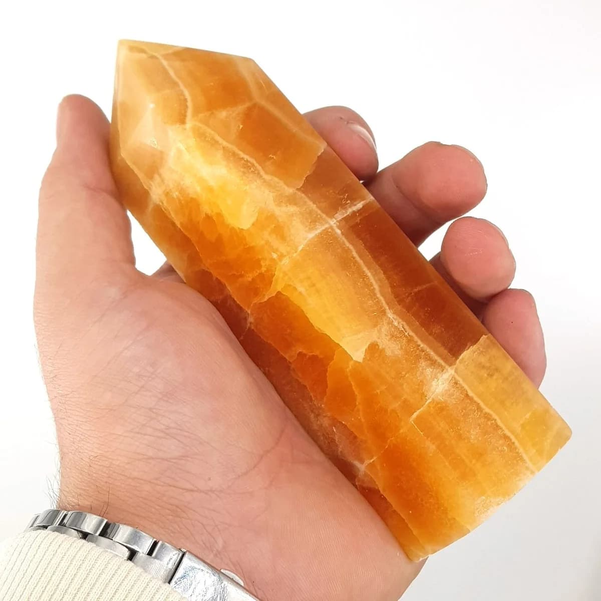 Bal Kalsit Obelisk Orijinal Kristal Detay Görseli 2