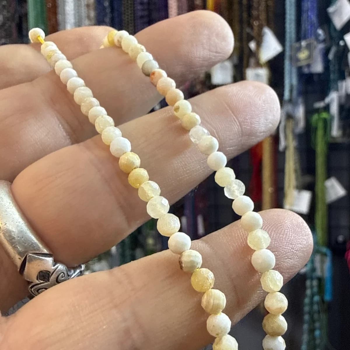 Kalsit Faset Dizi 3 mm - Orijinal Şifalı Kristal - Görsel 1