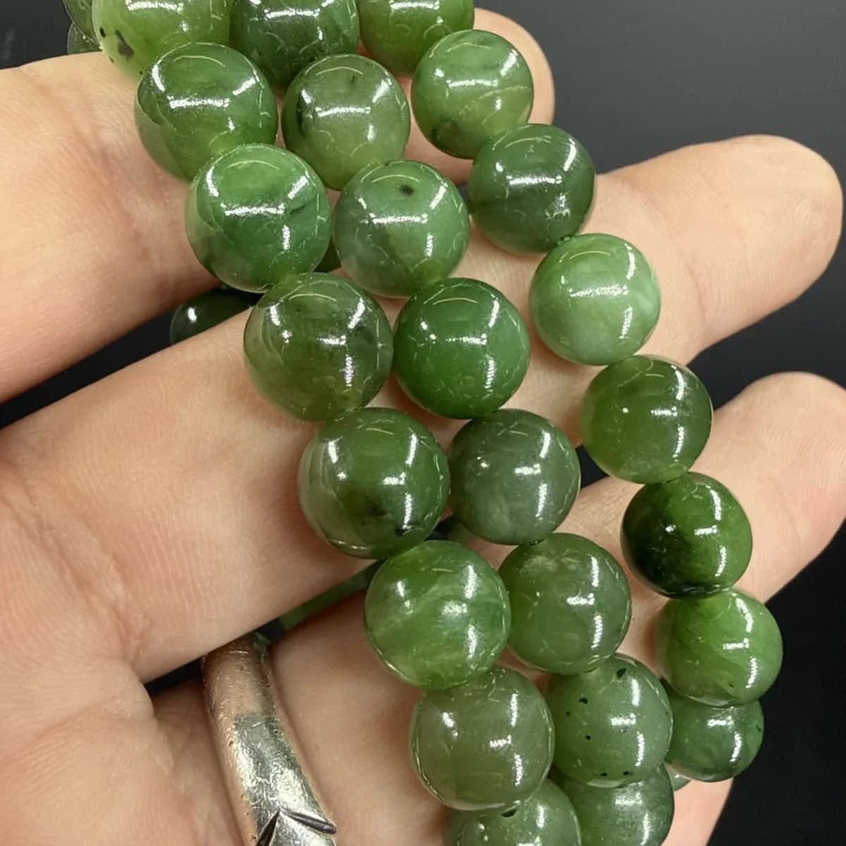 Kanada Yeşim Bileklik 10mm - Orijinal Şifalı Kristal - Görsel 1