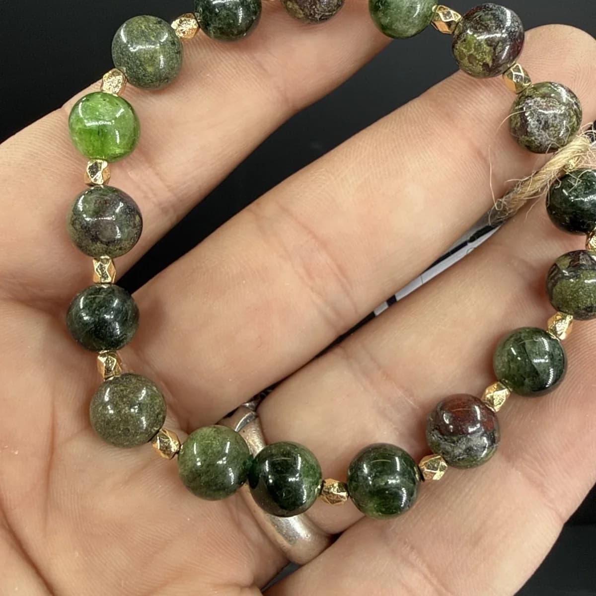 Kantaşı / Diopsit Bileklik 8mm * - Orijinal Şifalı Kristal - Görsel 1