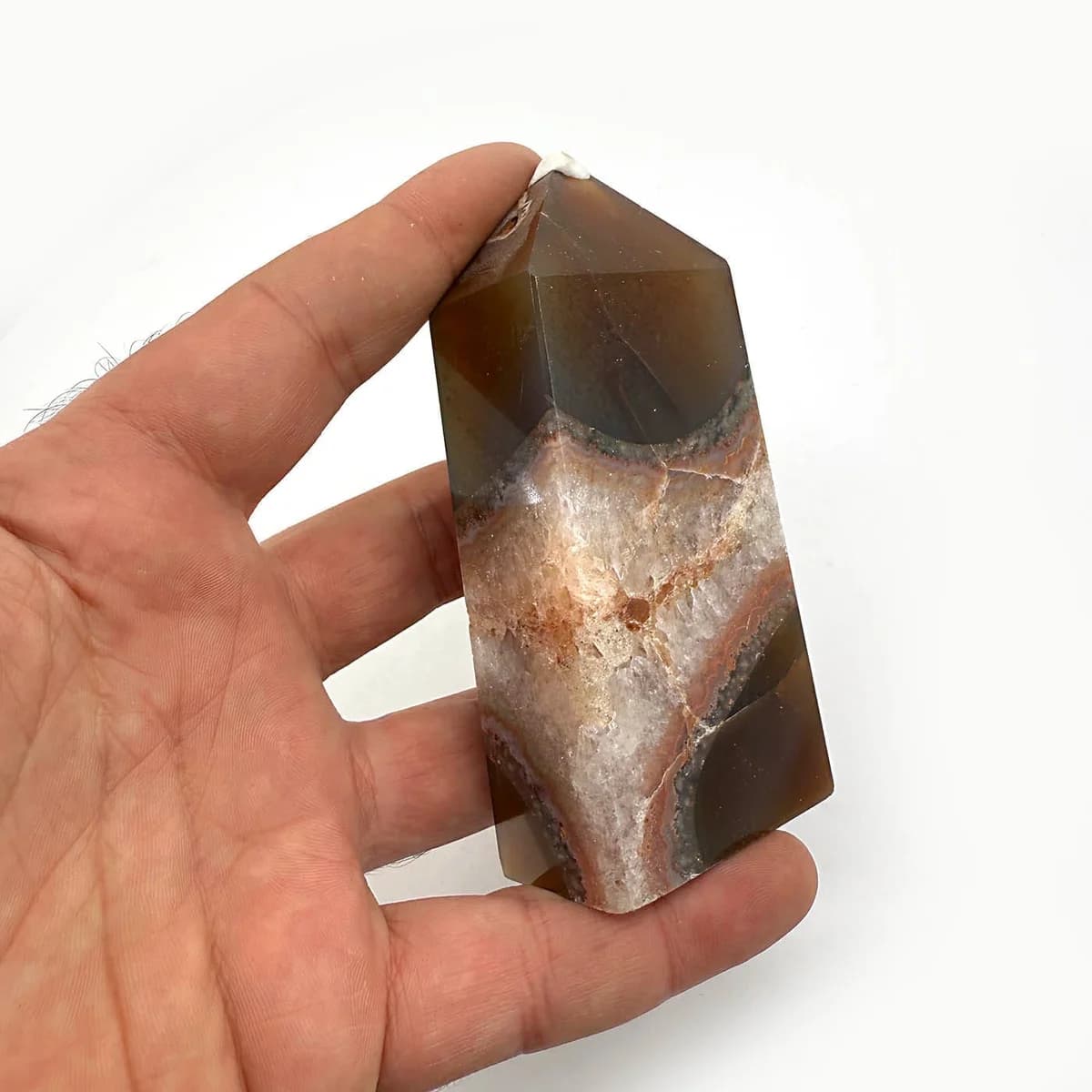 Kırmızı Akik Necefli Obelisk - Orijinal Şifalı Kristal - Görsel 1