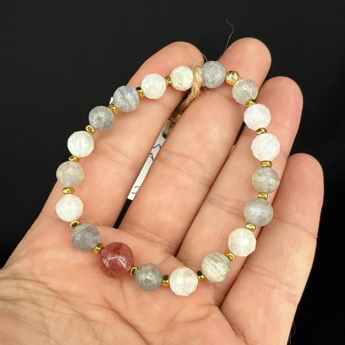Labradorit / Aytaşı Faset Bileklik 8 mm - Orijinal Şifalı Kristal - Görsel 1