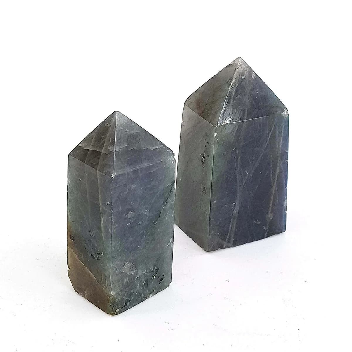 Labradorit Obelisk S Boy - Orijinal Şifalı Kristal - Görsel 1