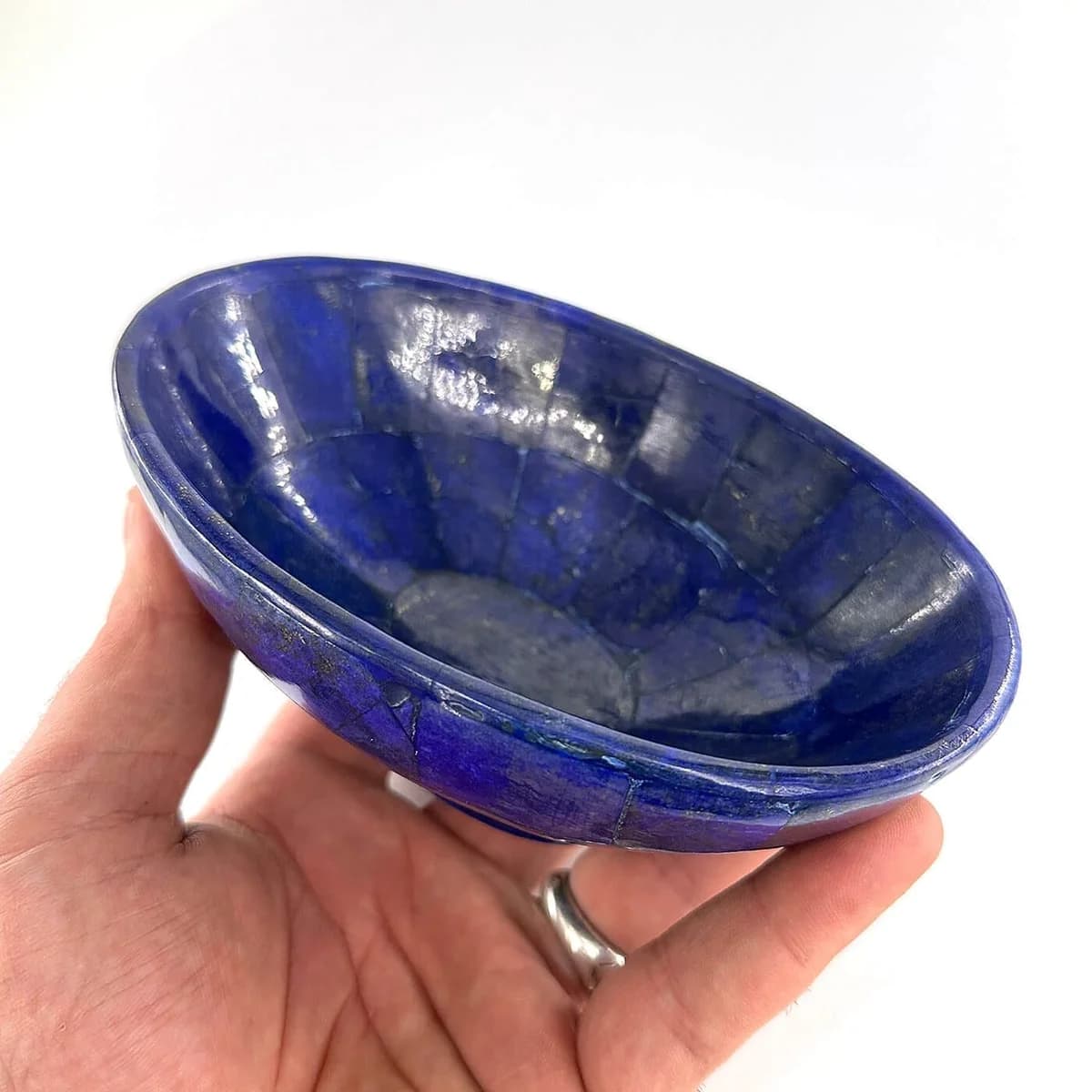 Lapis Lazuli Kase Elips Orijinal Kristal Detay Görseli 2