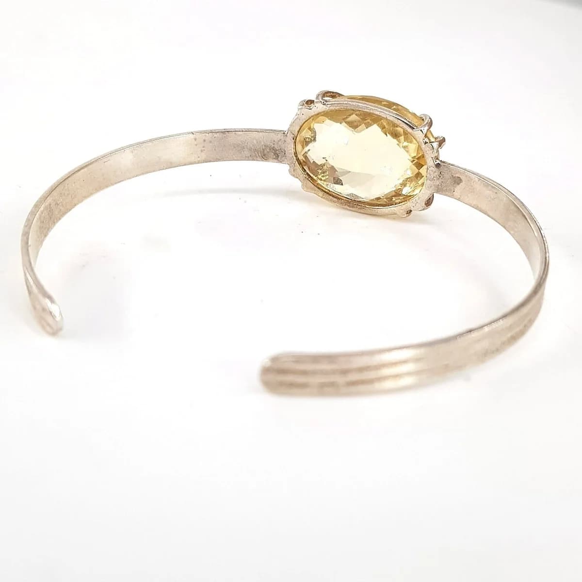 Limon Kuvars Bileklik (Gümüş) Orijinal Kristal Detay Görseli 3