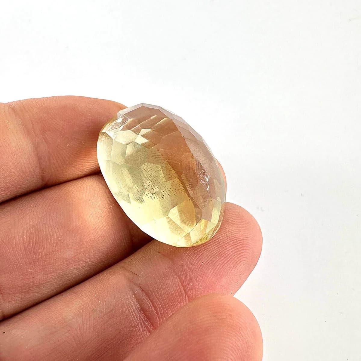 Limon Kuvars Kabaşon 6A+ K091 Orijinal Kristal Detay Görseli 2