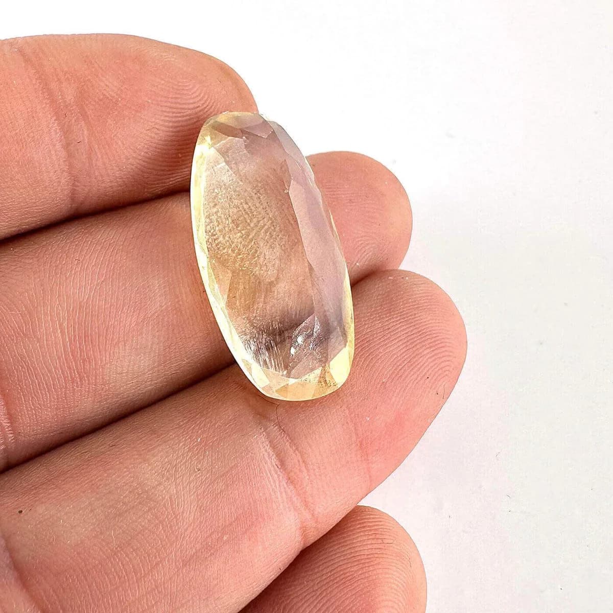 Limon Kuvars Kabaşon 6A+ K096 Orijinal Kristal Detay Görseli 2