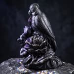 Papağan Silver Obsidiyen Obje Orijinal Kristal Detay Görseli 1
