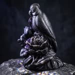 Papağan Silver Obsidiyen Obje Orijinal Kristal Detay Görseli 3